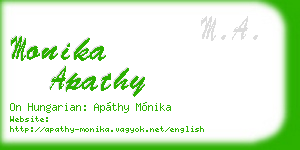 monika apathy business card