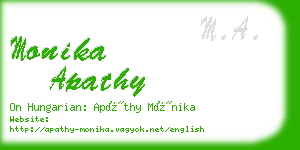 monika apathy business card